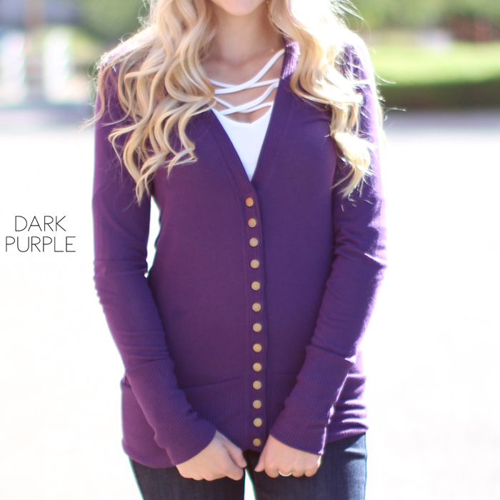 Snap Button Cardigan | S-XL