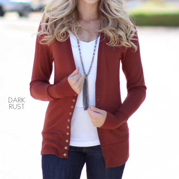 Snap Button Cardigan | S-XL