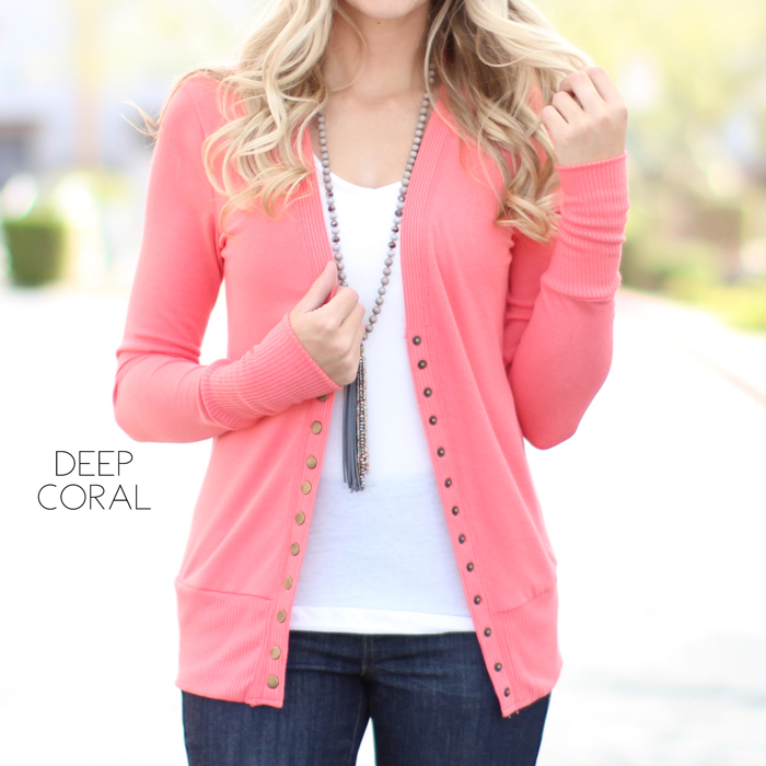 Snap Button Cardigan | S-XL