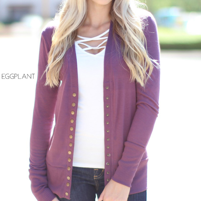 Snap Button Cardigan | S-XL