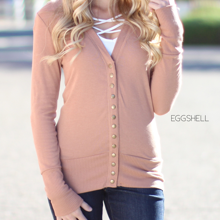 Snap Button Cardigan | S-XL