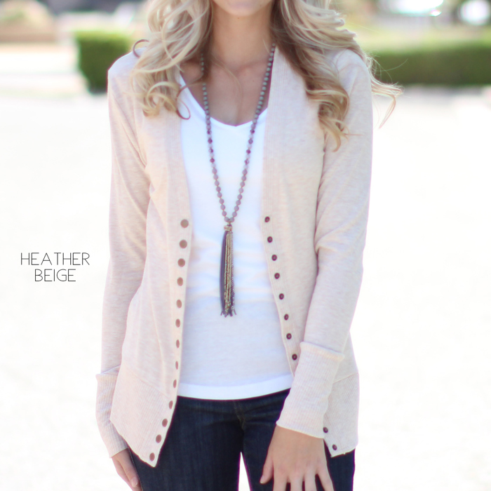 Snap Button Cardigan | S-XL