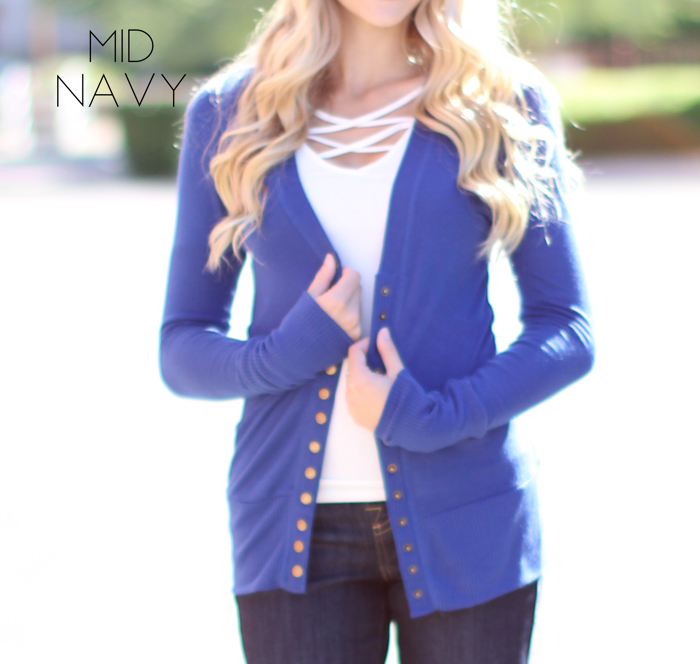 Snap Button Cardigan | S-XL