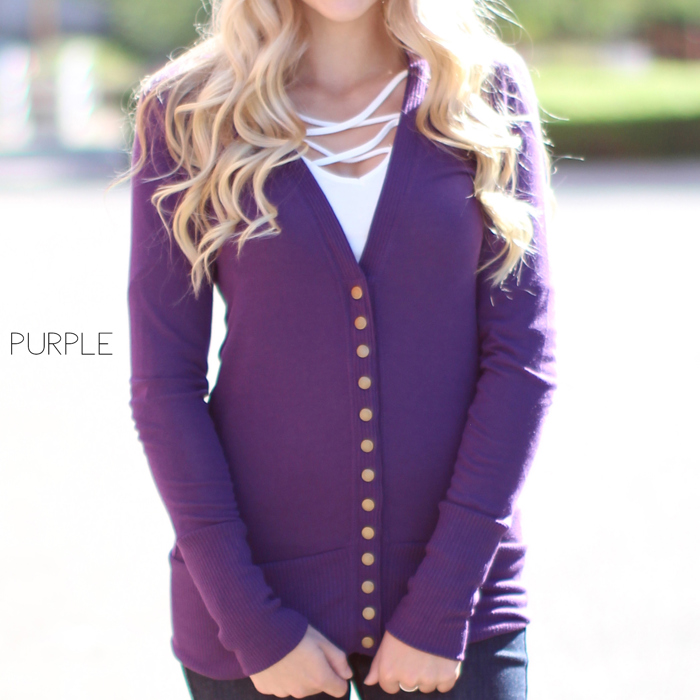 Snap Button Cardigan | S-XL