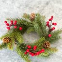  Cedar Red Berry Candle Ring 