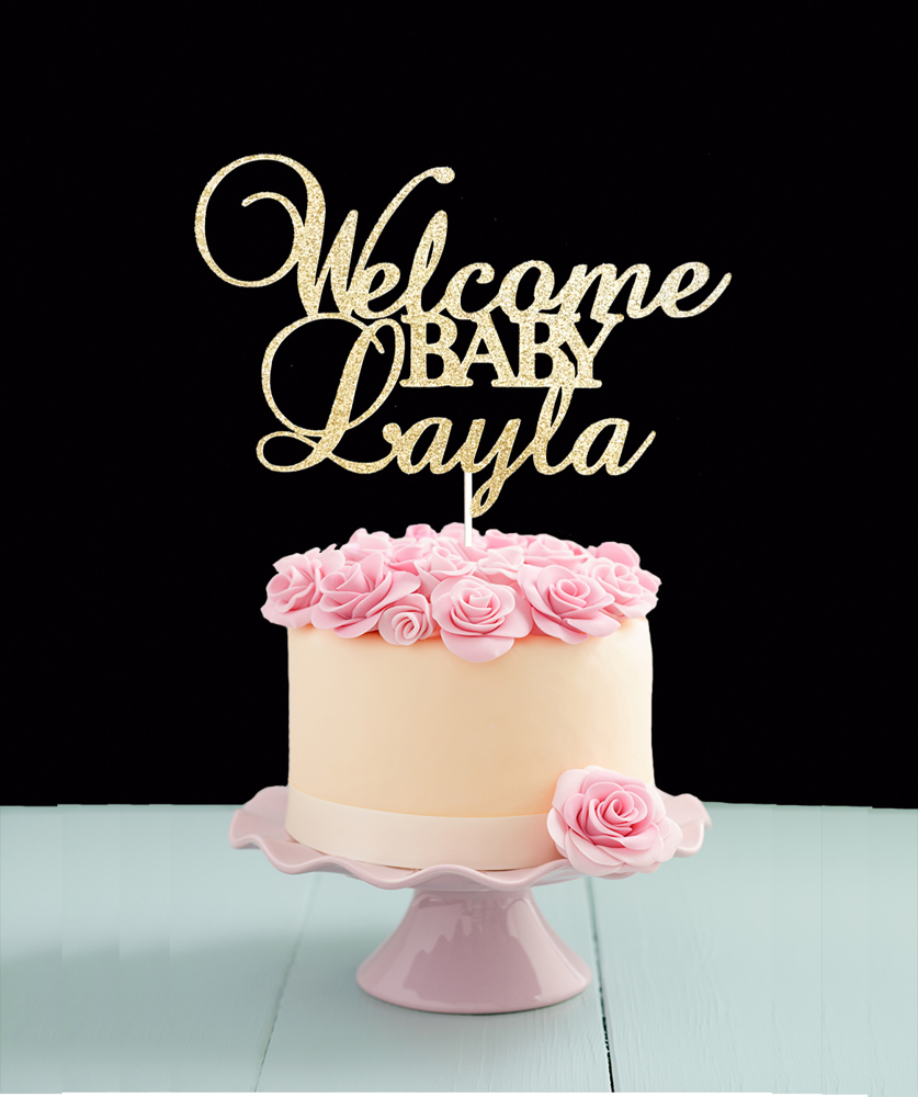 Welcome Baby Cake Topper