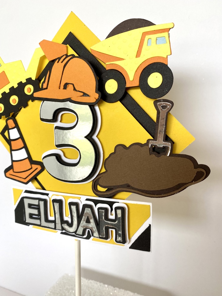 Construction Cake Topper