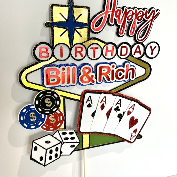 Vegas Cake Topper