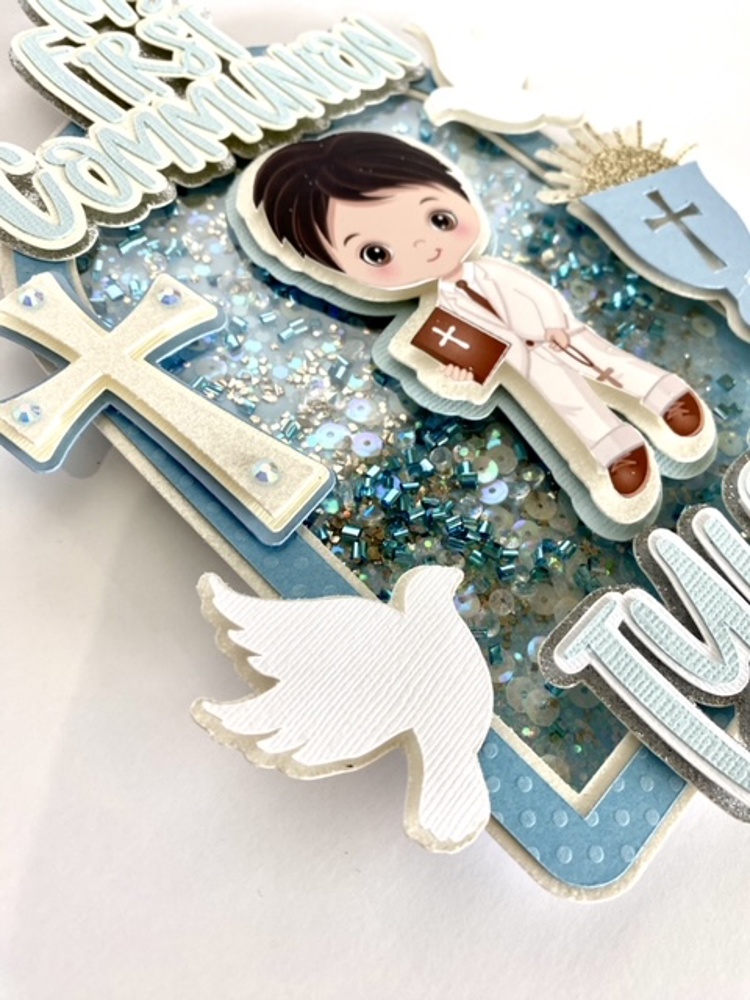 My first communion cake topper