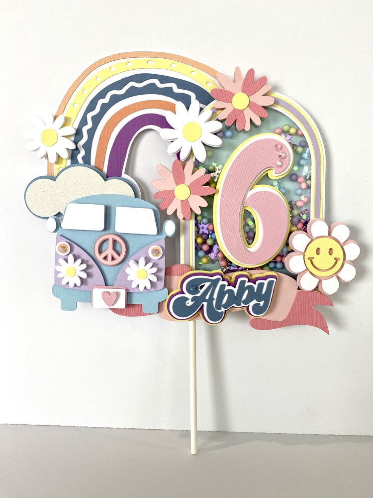 Groovy cake topper