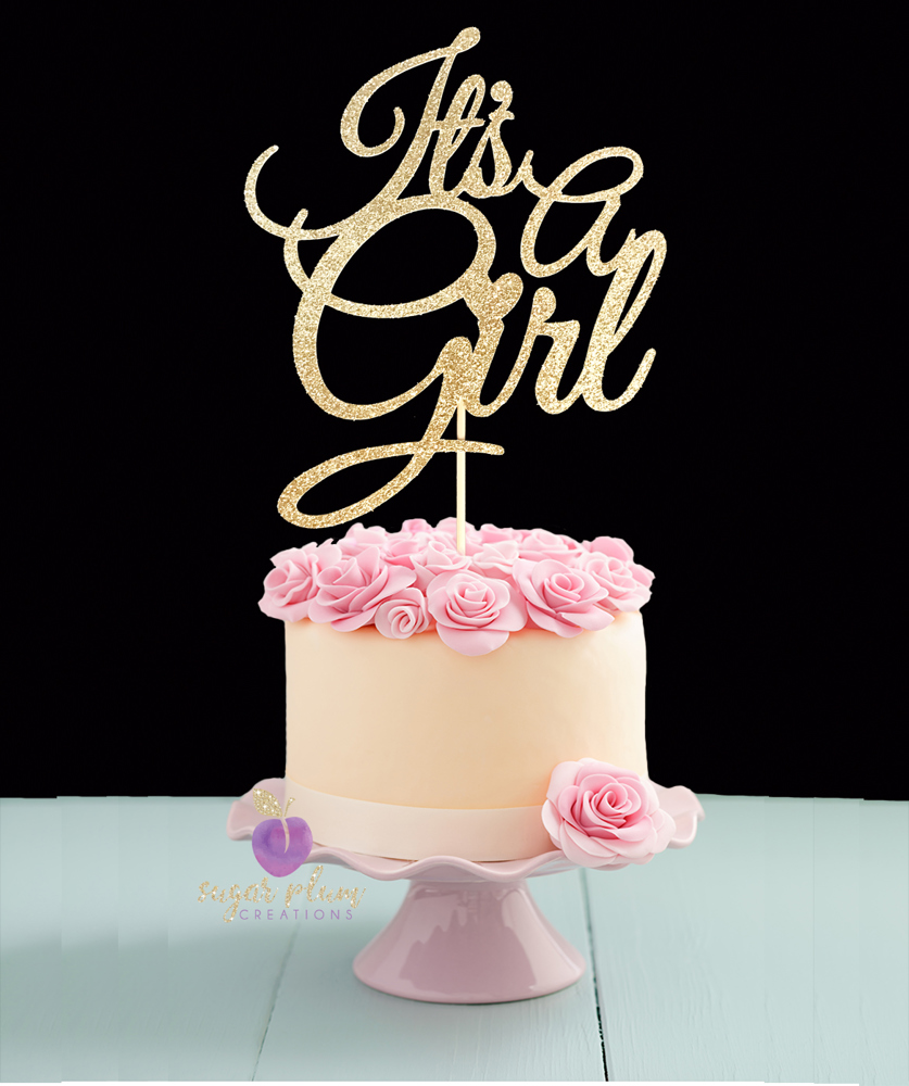 It's a Girl Cake Topper