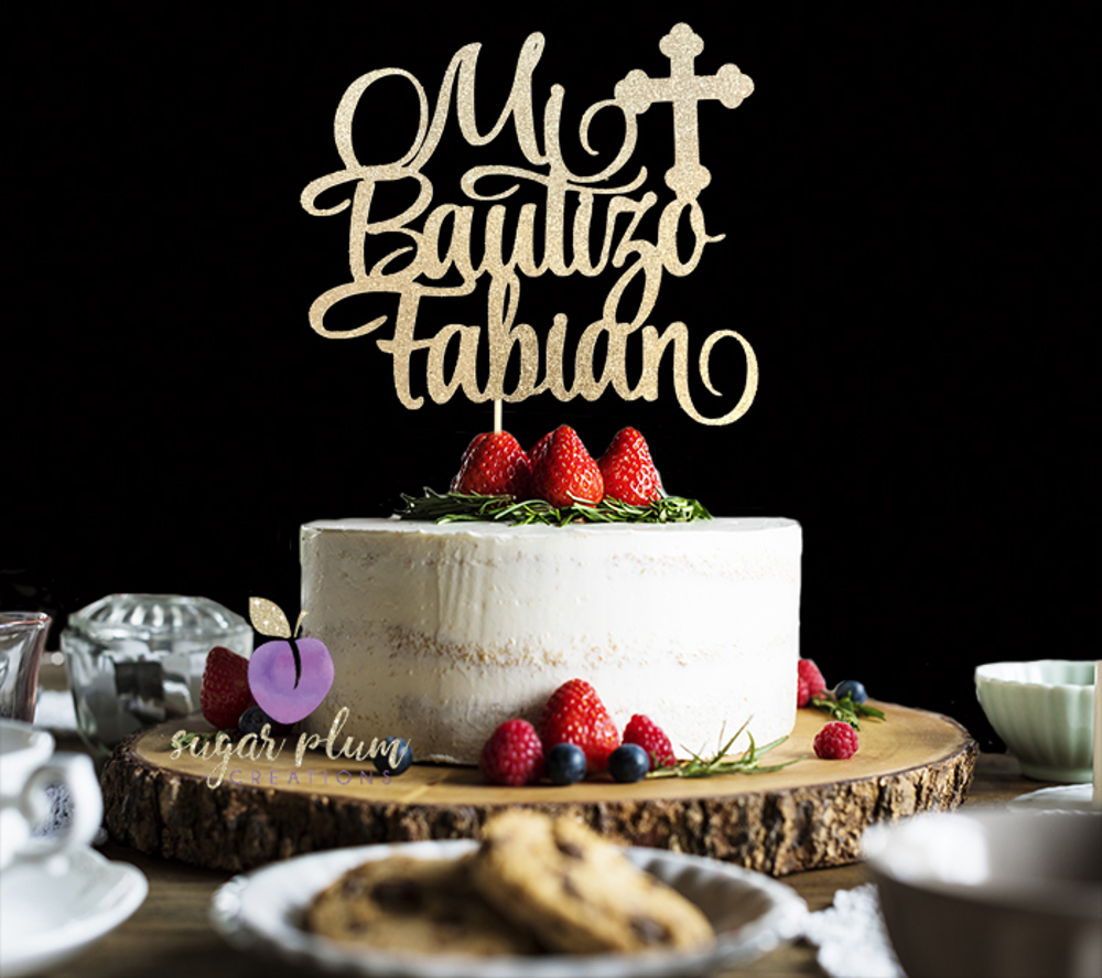 Mi Bautizo Cake Topper