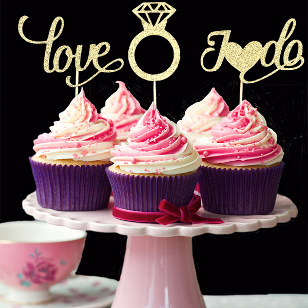 Bridal Cupcake Toppers