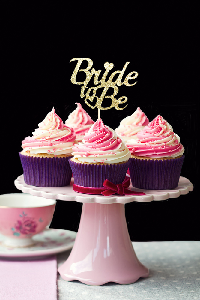 Bride to Be Cupcake Toppers