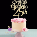  Golden Birthday Cake Topper