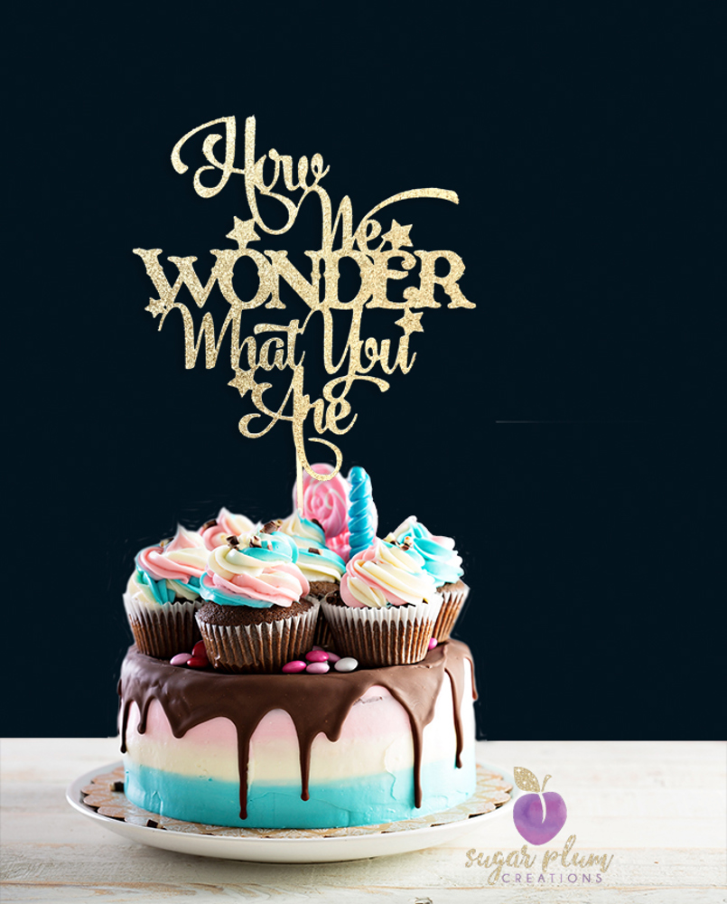 How we wonder what you are cake topper