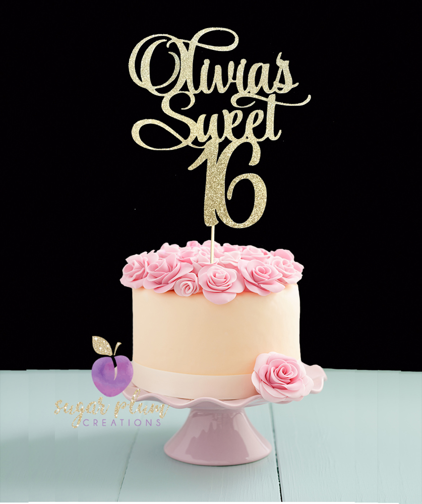 Sweet 16 Cake Topper