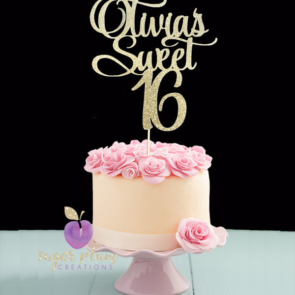 Sweet 16 Cake Topper