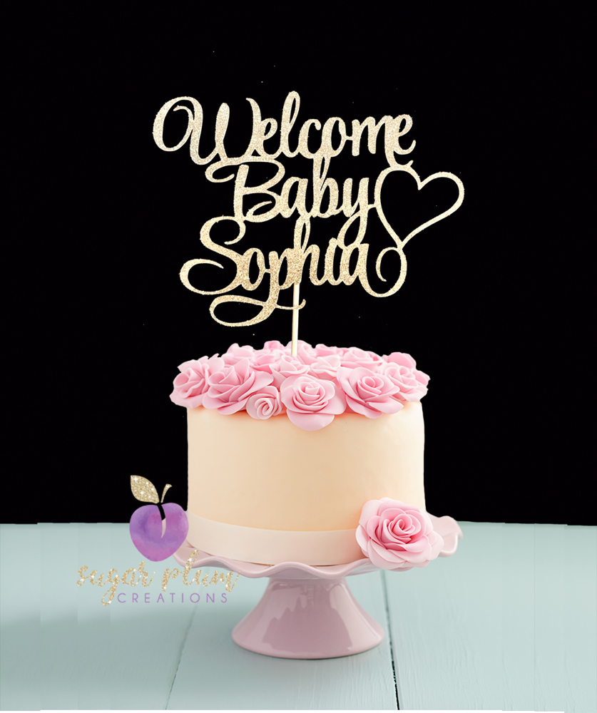 Welcome Baby Cake Topper