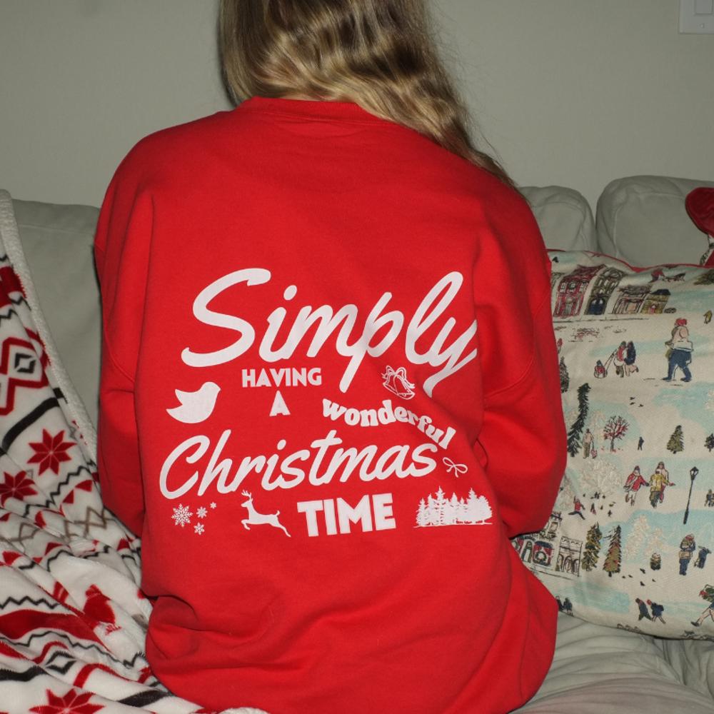 Christmas Sweatshirt- Simply Having a Wonderful Christmas Time