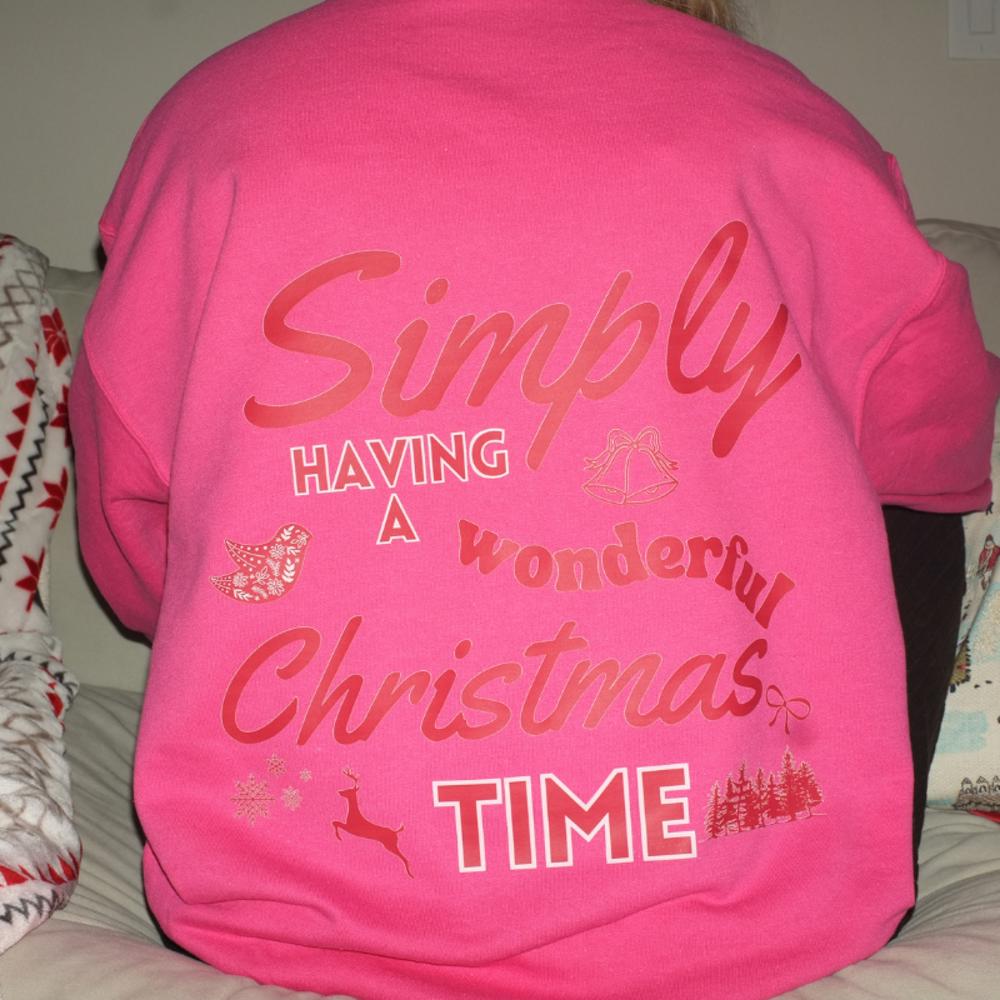 Christmas Sweatshirt- Simply Having a Wonderful Christmas Time