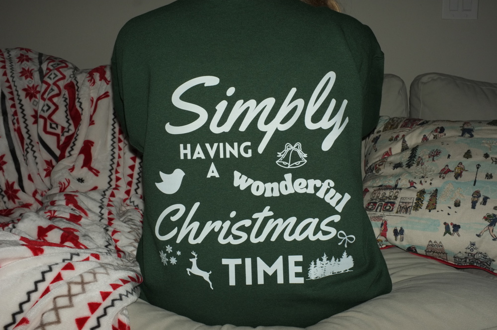 Christmas Sweatshirt- Simply Having a Wonderful Christmas Time