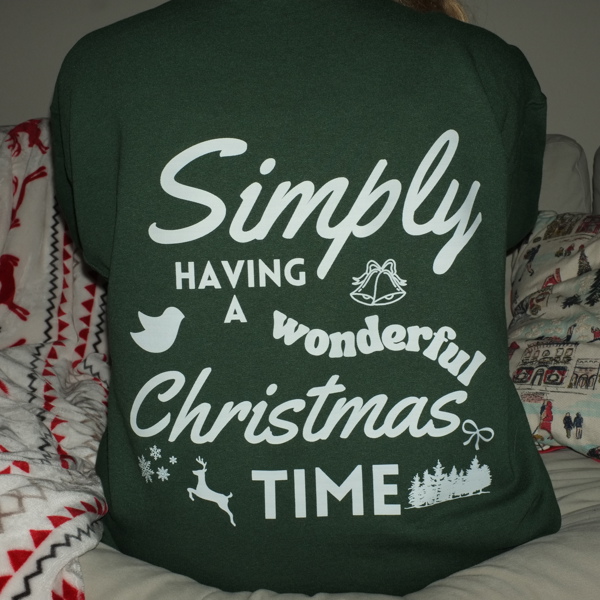 Christmas Sweatshirt- Simply Having a Wonderful Christmas Time