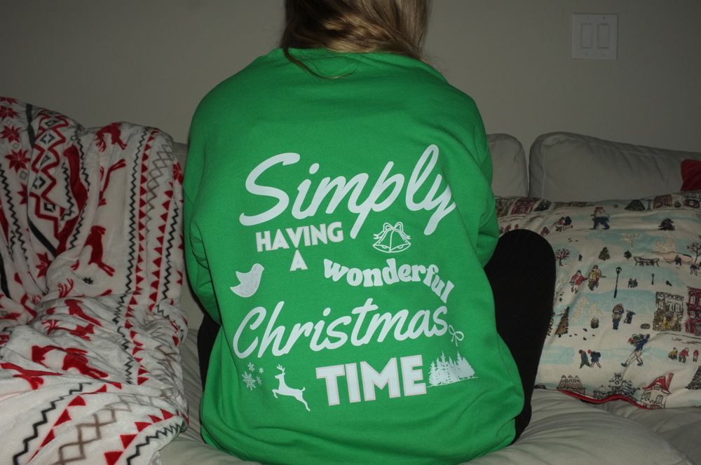 Christmas Sweatshirt- Simply Having a Wonderful Christmas Time