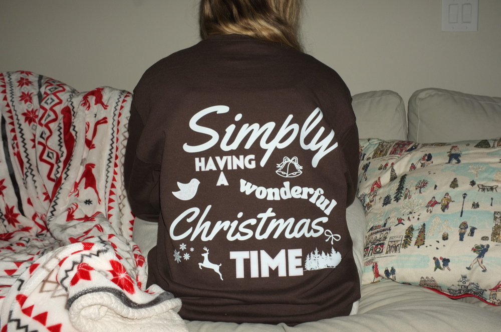 Christmas Sweatshirt- Simply Having a Wonderful Christmas Time