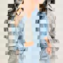  Judy Blue Boxy Featherweight Denim Shirt 5809