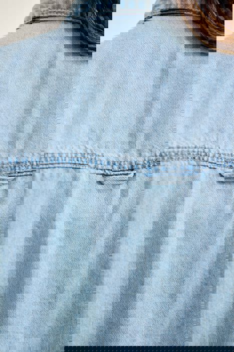 Judy Blue Boxy Featherweight Denim Shirt 5809