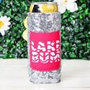  Peachy Keen Lake Bum Sequin Slim Can Cooler