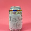  Peachy Keen Bride Tribe Sequin Regular Can Cooler