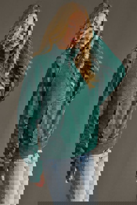 Panache Dark Green Quarter Zip Sweatshirt