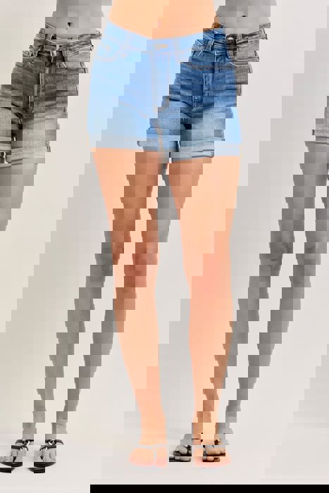 Judy Blue Mid Rise Slim Denim Short 152109