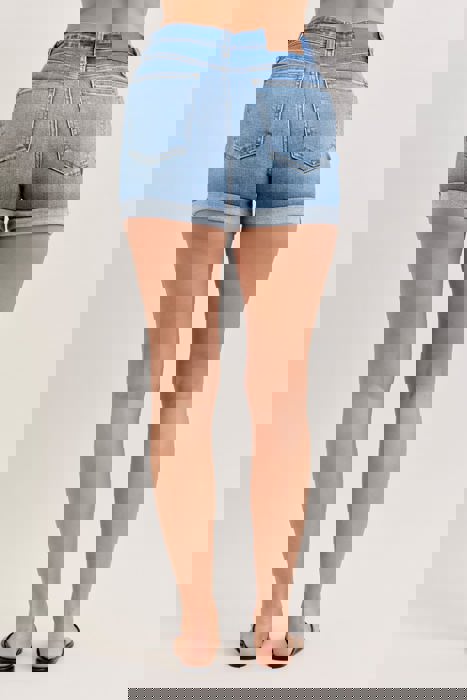 Judy Blue Mid Rise Slim Denim Short 152109