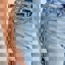  Judy Blue High Waist Rigid Magic Raw Side Seams Denim Short 150368