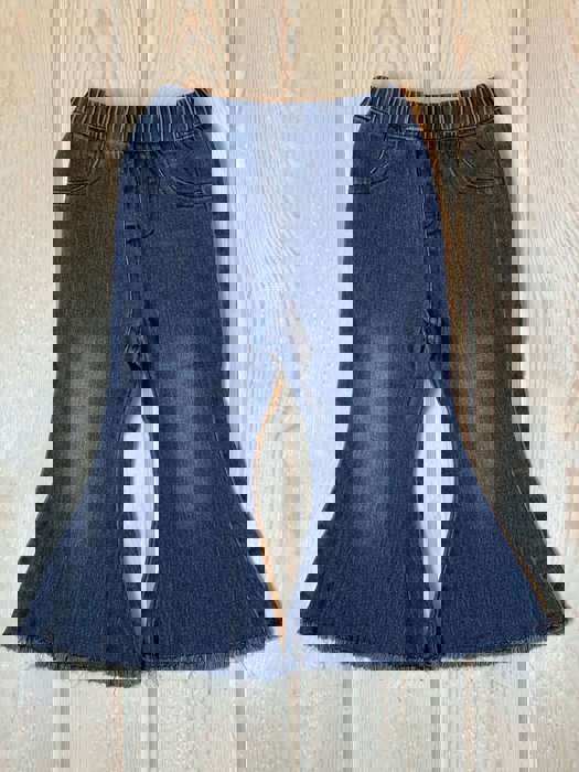 Bailey’s Blossoms Girl's “Sophie” Black Wash Bell Bottom Flare Denim