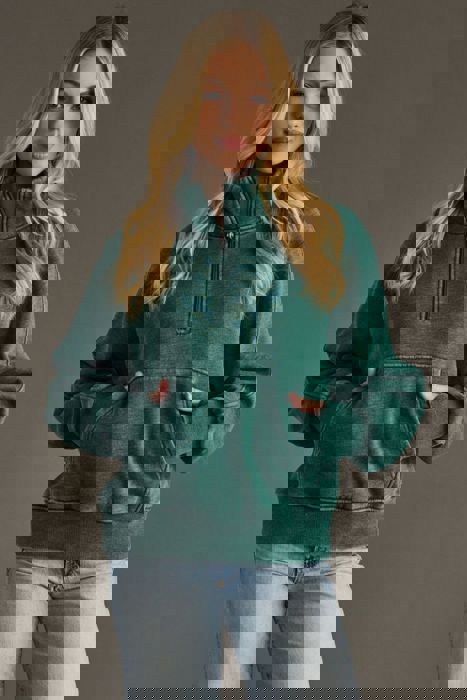 Panache Dark Green Quarter Zip Sweatshirt