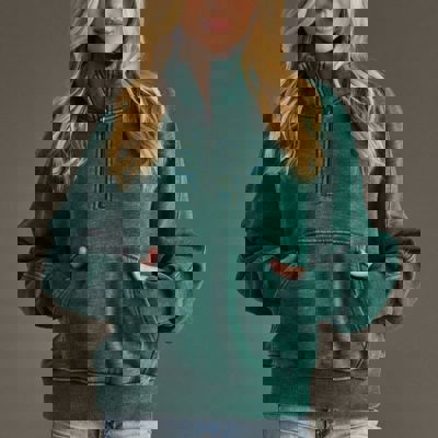 Panache Dark Green Quarter Zip Sweatshirt