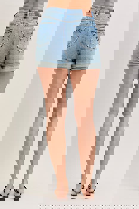 Judy Blue High Waist Tummy Control Slim Denim Short 150361