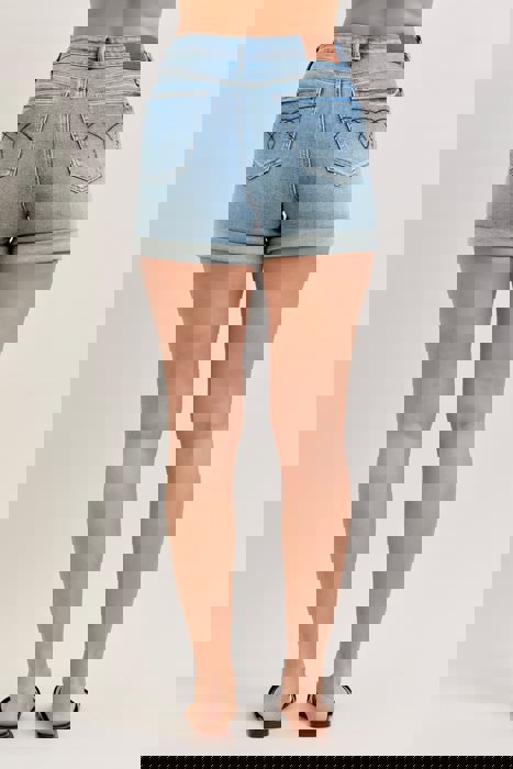 Judy Blue High Waist Tummy Control Slim Denim Short 150361