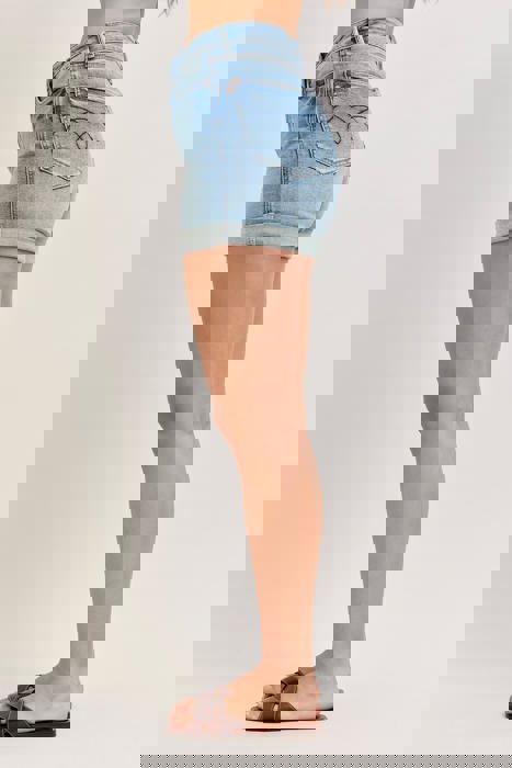 Judy Blue High Waist Tummy Control Slim Denim Short 150361