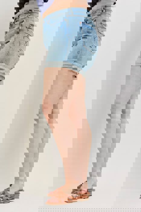 Judy Blue High Waist Tummy Control Slim Denim Short 150361