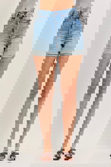 Judy Blue High Waist Tummy Control Slim Denim Short 150361