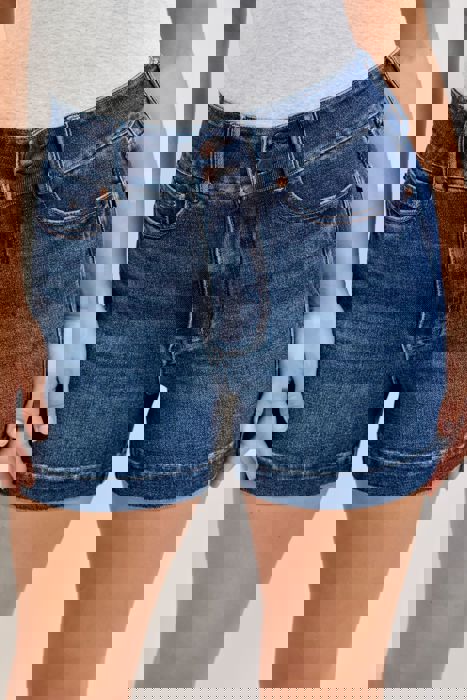 Judy Blue High Waist Tummy Control Slim Denim Short 150350