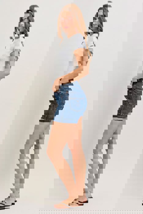 Judy Blue High Waist Tummy Control Slim Denim Short 150350