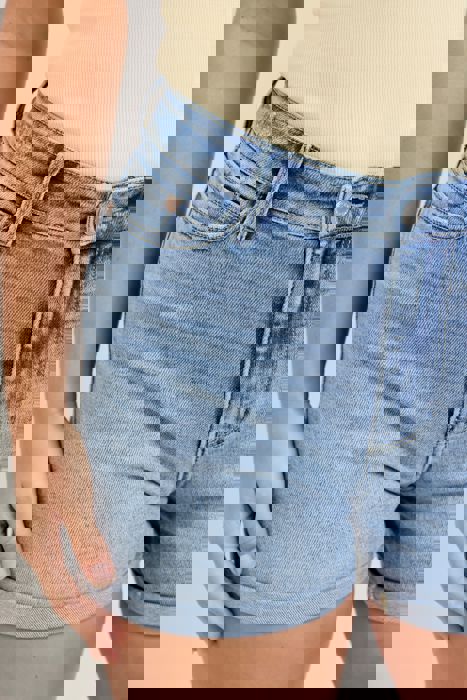 Judy Blue High Waist Slim Cell Phone Back Pocket Denim Short 152113