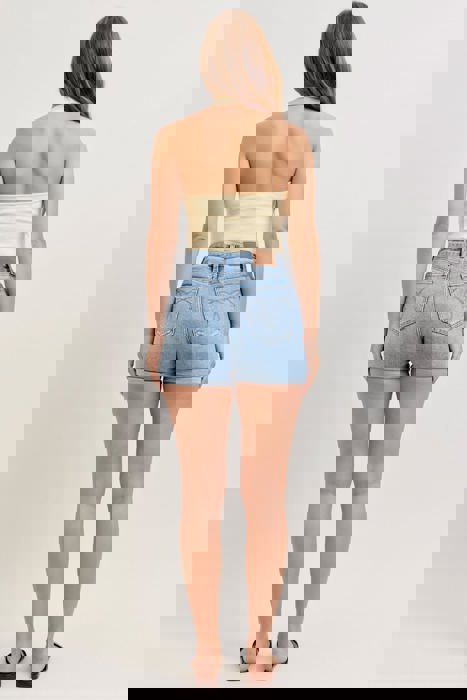 Judy Blue High Waist Slim Cell Phone Back Pocket Denim Short 152113