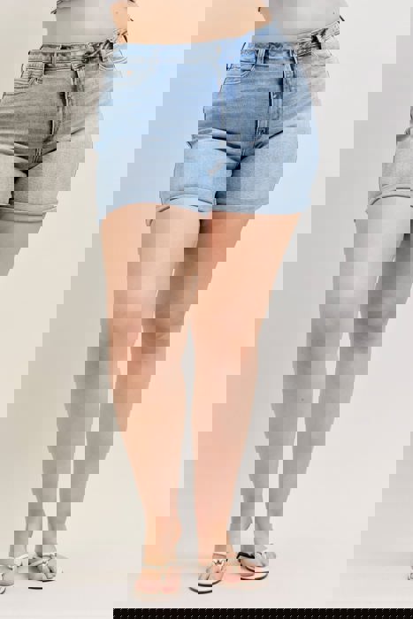 Judy Blue High Waist Slim Cell Phone Back Pocket Denim Short 152113